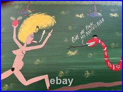 Folk Art By Benny Carter Title (THE RACE IS ON) 1st painting of 2000