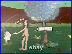 Folk Art By Benny Carter Title (THE RACE IS ON) 1st painting of 2000