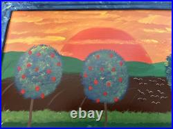 Folk Art By Benny Carter Title (THE RACE IS ON) 1st painting of 2000