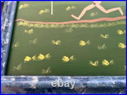 Folk Art By Benny Carter Title (THE RACE IS ON) 1st painting of 2000