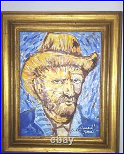 Folk Art Impasto Painting by the Late Lee Harris (R-Man)- Playing With Van Gogh
