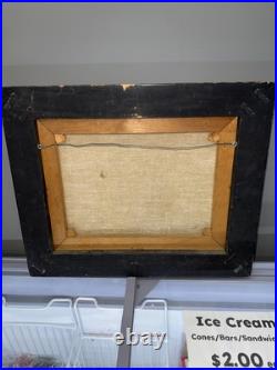 Folk Art, Original Jacob Knight Canvas Panting Very Rare One Of A Kind 1950s-80s