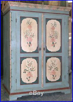 Folk Art Painted Armoire, Russia ca. 1880. Can be used as computer work station