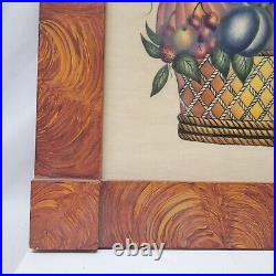Folk Art Painting Petra Haas Fruit Basket Oley PA Theorem Oil Painting Pineapple