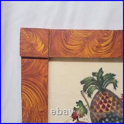 Folk Art Painting Petra Haas Fruit Basket Oley PA Theorem Oil Painting Pineapple