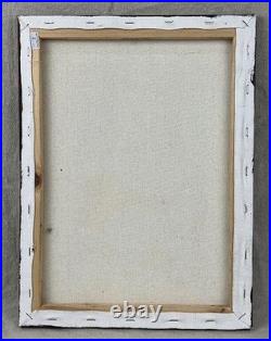 Folk Art Portrait of a Young Girl and Cat Oil Painting by Richard E. Roebuck