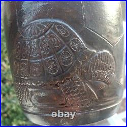 Folk Art Pottery Americana Winton & Rosa EUGENE 7.5 Jug Cowpens SC Tortoise