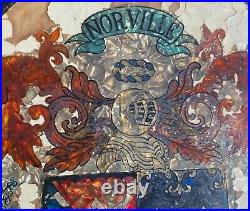 Folk Art Tinsel foil painting early 1800s Genealogy Norville Marana Norton Id