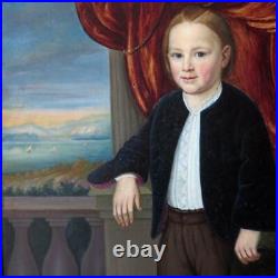 Folk Art Young Boy Portrait Life Size Listed Artist Paul Weber