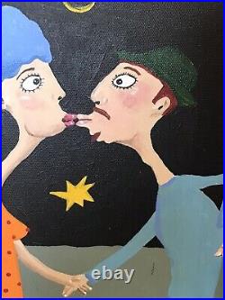 Folk Art by Saint John (The Kiss) 12 Length X 9 Wide