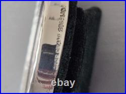 Folk art Painting of an eye in Sterling Silver frame from prominent estate