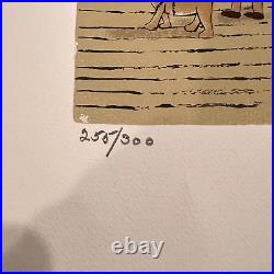 Folk artist NYC Vestie Davis Coney Island Serigraph signed 255/300'77
