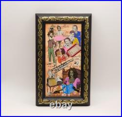 Framed Vintage-Style Mixed Media Collage Tell Me Another Sad Bedtime Story 6x9 Framed Vintage-Style Mixed Media Collage Tell Me Another Sad Bedtime Story 6x9