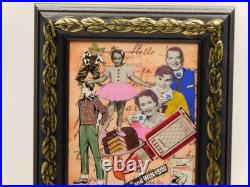 Framed Vintage-Style Mixed Media Collage Tell Me Another Sad Bedtime Story 6x9 Framed Vintage-Style Mixed Media Collage Tell Me Another Sad Bedtime Story 6x9