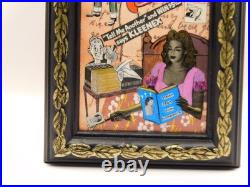 Framed Vintage-Style Mixed Media Collage Tell Me Another Sad Bedtime Story 6x9 Framed Vintage-Style Mixed Media Collage Tell Me Another Sad Bedtime Story 6x9