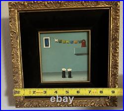 Frank Whipple 1923-2016 Original Painting NUNS Hanging Clothes 1960s