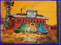 Fred Bonn Painting Of Laguna Beach California Classic Car Folk American Pop Art