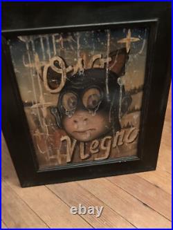 Fred Stonehouse Oso Negro Og Signed Art Painting Chicago Folk Outsider Rare 1999 Fred Stonehouse Oso Negro Og Signed Art Painting Chicago Folk Outsider Rare 1999