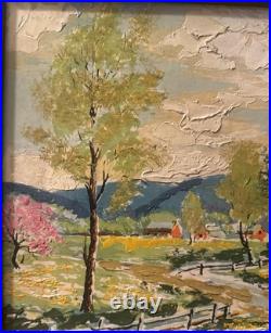 GALET 20th Century French Countryside Landscape Painting Signed