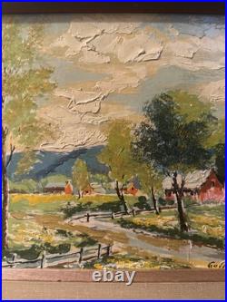 GALET 20th Century French Countryside Landscape Painting Signed