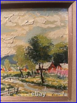 GALET 20th Century French Countryside Landscape Painting Signed