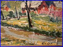 GALET 20th Century French Countryside Landscape Painting Signed