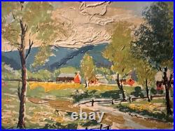 GALET 20th Century French Countryside Landscape Painting Signed