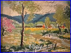 GALET 20th Century French Countryside Landscape Painting Signed
