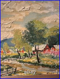 GALET 20th Century French Countryside Landscape Painting Signed