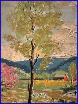 GALET 20th Century French Countryside Landscape Painting Signed