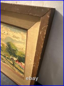 GALET 20th Century French Countryside Landscape Painting Signed