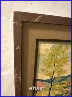 GALET 20th Century French Countryside Landscape Painting Signed