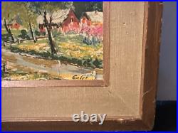 GALET 20th Century French Countryside Landscape Painting Signed