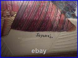 GUATEMALAN FOLK ART PAINTING Women Figures Signed Alvarez JOYABAJ