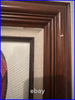 GUATEMALAN FOLK ART PAINTING Women Figures Signed Alvarez JOYABAJ