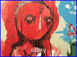 GUS FINK ORIGINAL art Painting Acrylic lowbrow Indian Folk Abstract LOST VOICES