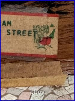 Genuine American Folk Art Winter Snow Scene On Linoleum Signed Jim Beam