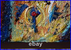 Girl Portrait Oil? Painting Realism Art? Signed Vintage Original Outsider Scream A