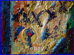 Girl Portrait Oil? Painting Realism Art? Signed Vintage Original Outsider Scream A