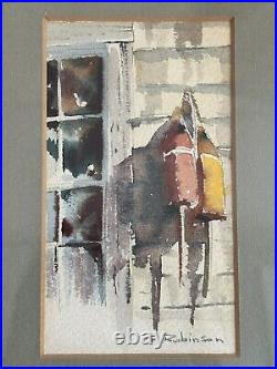 Gordon Robinson Signed Original Watercolor Painting Kennebunkport Maine Nautical
