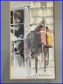 Gordon Robinson Signed Original Watercolor Painting Kennebunkport Maine Nautical