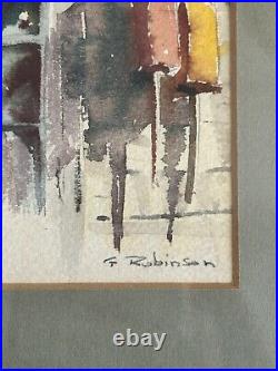 Gordon Robinson Signed Original Watercolor Painting Kennebunkport Maine Nautical