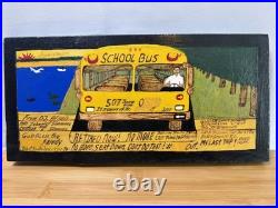 GullahFolk Art Painting Rev. J. F. Simmons Retired School Bus Driver Signed