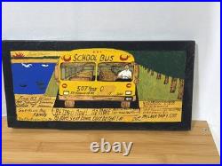 GullahFolk Art Painting Rev. J. F. Simmons Retired School Bus Driver Signed