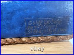 GullahFolk Woodburning Painting Rev. J. F. Simmons Da Row Boat Signed