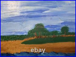 GullahFolk Woodburning Painting Rev. J. F. Simmons Da Row Boat Signed