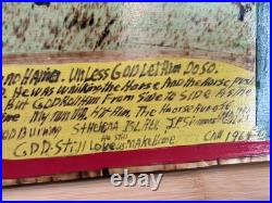 Gullah Folk Art Woodburning Rev. J. F. Simmons Hold Your Horse Signed