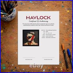 HAVLOCK Cherry Damage Syndrome Original Framed Painting Modern Abstract withCOA