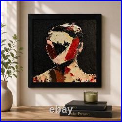 HAVLOCK Cherry Damage Syndrome Original Framed Painting Modern Abstract withCOA