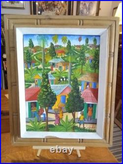 Haitian Folk Art Oil Painting